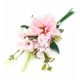Dekor selyemvirág csokor - rózsaszín 