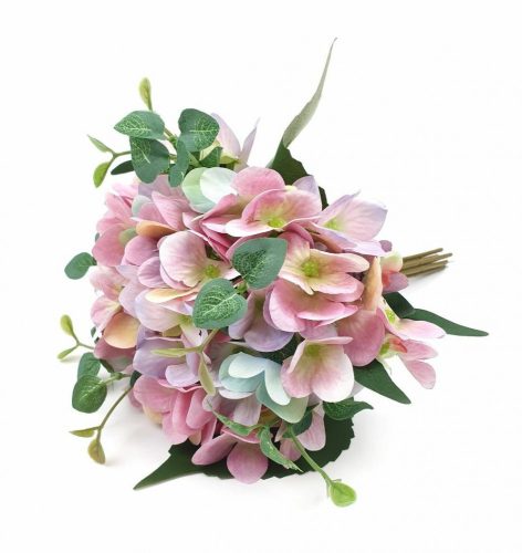 Apro leveles dekor hortenzia csokor - rózsaszín