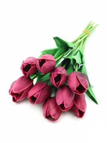 Gumi tulipán 10 szálas csokor - bíbor