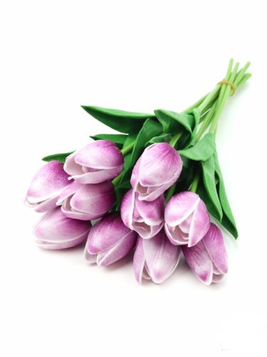 Gumi tulipán 10 szálas csokor - lila