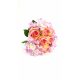 Bimbós rózsa csokor hortenziával - rózsaszín